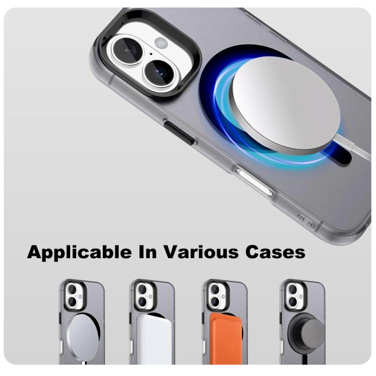 For iPhone 16 Plus IMAK Candy Series Shockproof MagSafe Phone Case(Black) - iPhone 16 Plus Cases by imak | Online Shopping UK | buy2fix