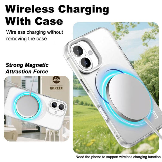 For iPhone 16 Plus IMAK Candy Series Shockproof MagSafe Phone Case(White) - iPhone 16 Plus Cases by imak | Online Shopping UK | buy2fix