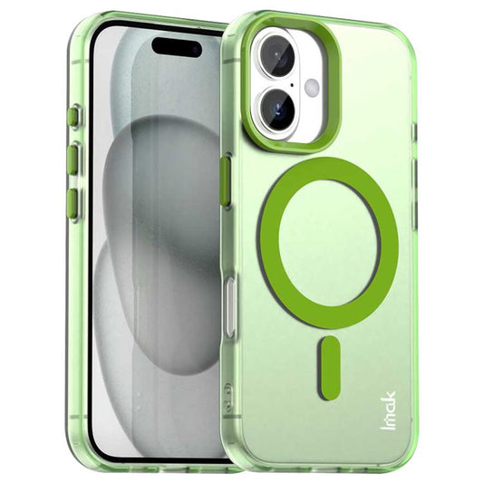 For iPhone 16 Plus IMAK Candy Series Shockproof MagSafe Phone Case(Green) - iPhone 16 Plus Cases by imak | Online Shopping UK | buy2fix