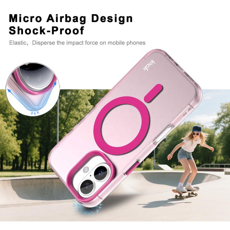 For iPhone 16 Plus IMAK Candy Series Shockproof MagSafe Phone Case(Red) - iPhone 16 Plus Cases by imak | Online Shopping UK | buy2fix