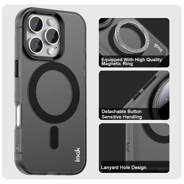 For iPhone 16 Pro IMAK Candy Series Shockproof MagSafe Phone Case(Black) - iPhone 16 Pro Cases by imak | Online Shopping UK | buy2fix
