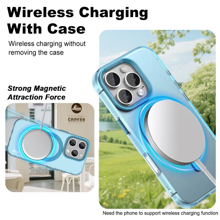 For iPhone 16 Pro IMAK Candy Series Shockproof MagSafe Phone Case(Blue) - iPhone 16 Pro Cases by imak | Online Shopping UK | buy2fix
