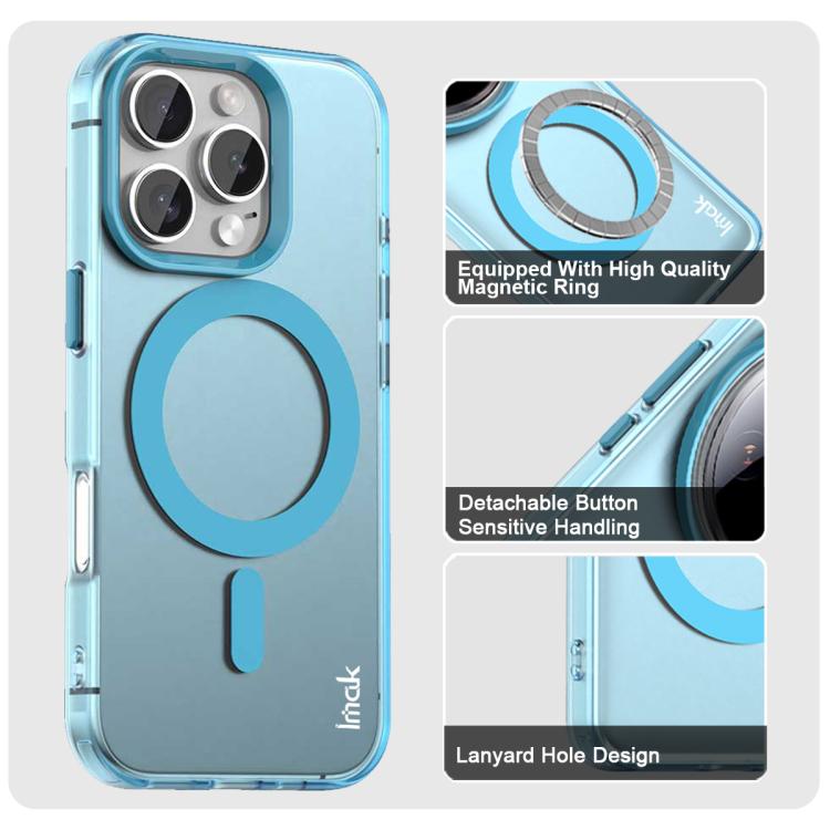 For iPhone 16 Pro IMAK Candy Series Shockproof MagSafe Phone Case(Blue) - iPhone 16 Pro Cases by imak | Online Shopping UK | buy2fix