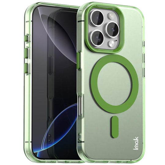 For iPhone 16 Pro IMAK Candy Series Shockproof MagSafe Phone Case(Green)
