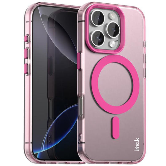 For iPhone 16 Pro IMAK Candy Series Shockproof MagSafe Phone Case(Red)
