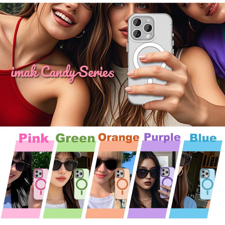 For iPhone 16 Pro IMAK Candy Series Shockproof MagSafe Phone Case(Purple) - iPhone 16 Pro Cases by imak | Online Shopping UK | buy2fix