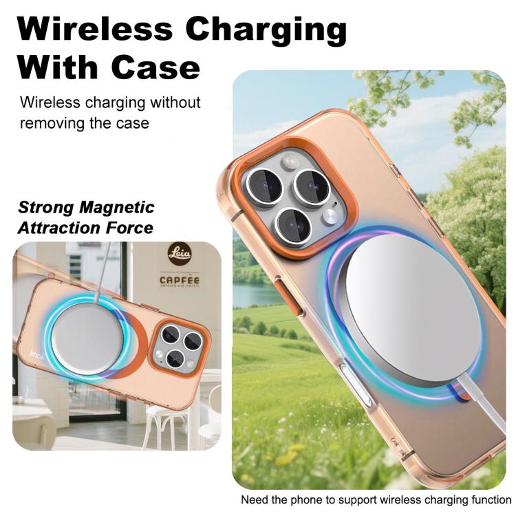For iPhone 16 Pro Max IMAK Candy Series Shockproof MagSafe Phone Case(Orange) - iPhone 16 Pro Max Cases by imak | Online Shopping UK | buy2fix