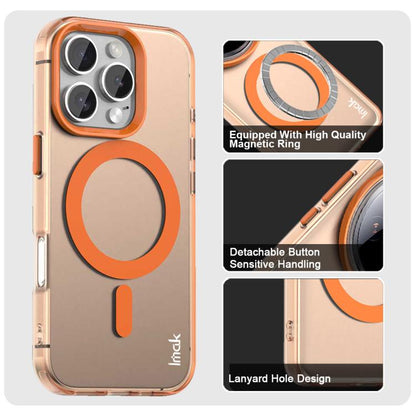 For iPhone 16 Pro Max IMAK Candy Series Shockproof MagSafe Phone Case(Orange) - iPhone 16 Pro Max Cases by imak | Online Shopping UK | buy2fix