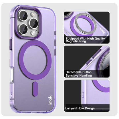 For iPhone 16 Pro Max IMAK Candy Series Shockproof MagSafe Phone Case(Purple) - iPhone 16 Pro Max Cases by imak | Online Shopping UK | buy2fix