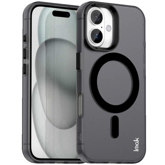 For iPhone 17 IMAK Candy Series Shockproof MagSafe Phone Case(Black)