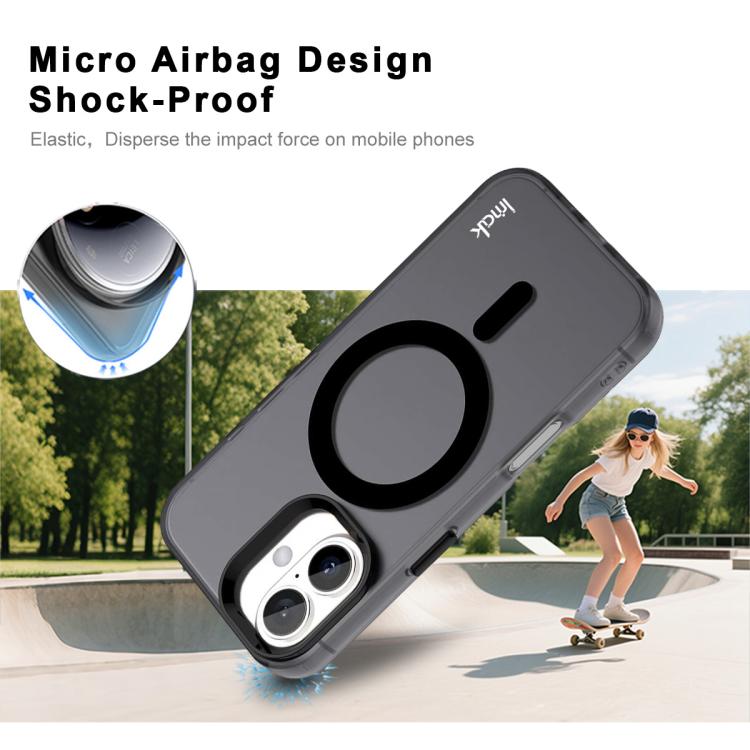 For iPhone 17 IMAK Candy Series Shockproof MagSafe Phone Case(Black) - iPhone 17 Cases by imak | Online Shopping UK | buy2fix
