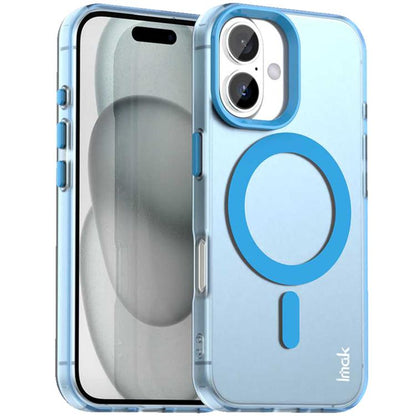 For iPhone 17 IMAK Candy Series Shockproof MagSafe Phone Case(Blue) - iPhone 17 Cases by imak | Online Shopping UK | buy2fix