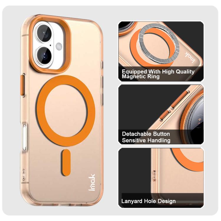 For iPhone 17 IMAK Candy Series Shockproof MagSafe Phone Case(Orange) - iPhone 17 Cases by imak | Online Shopping UK | buy2fix