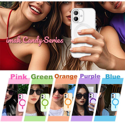 For iPhone 17 IMAK Candy Series Shockproof MagSafe Phone Case(Orange) - iPhone 17 Cases by imak | Online Shopping UK | buy2fix