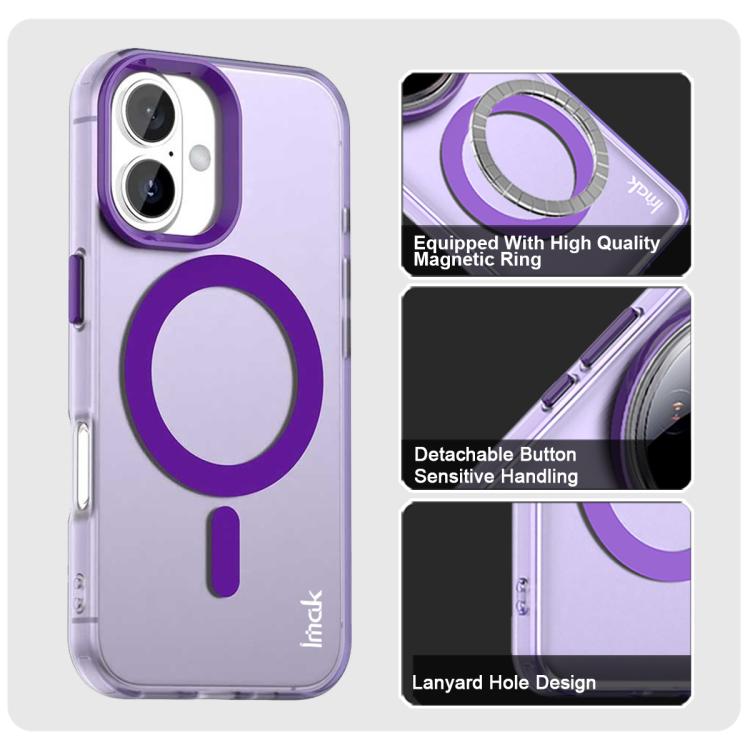 For iPhone 17 IMAK Candy Series Shockproof MagSafe Phone Case(Purple) - iPhone 17 Cases by imak | Online Shopping UK | buy2fix