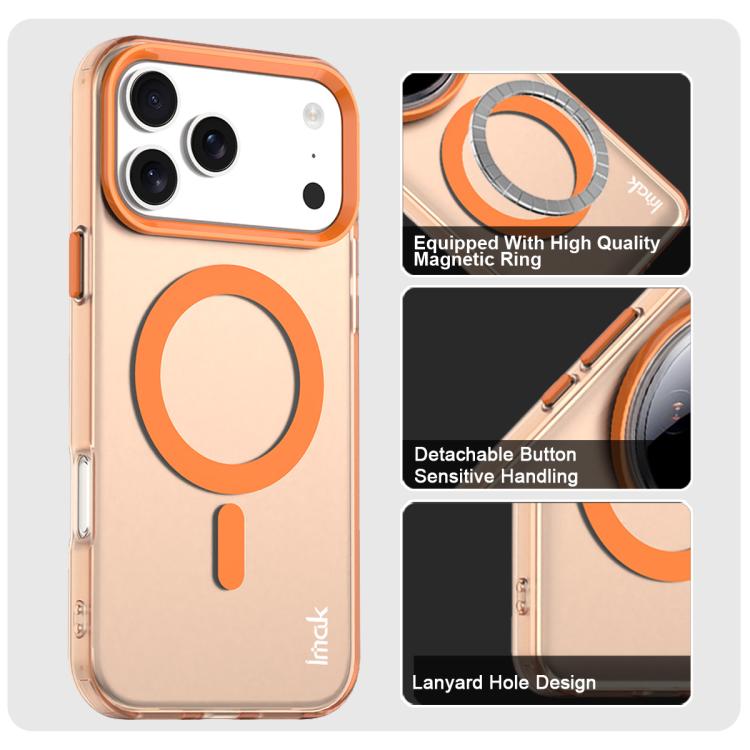 For iPhone 17 Pro Max IMAK Candy Series Shockproof MagSafe Phone Case(Orange) - iPhone 17 Pro Max Cases by imak | Online Shopping UK | buy2fix