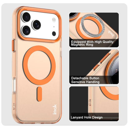 For iPhone 17 Pro Max IMAK Candy Series Shockproof MagSafe Phone Case(Orange) - iPhone 17 Pro Max Cases by imak | Online Shopping UK | buy2fix