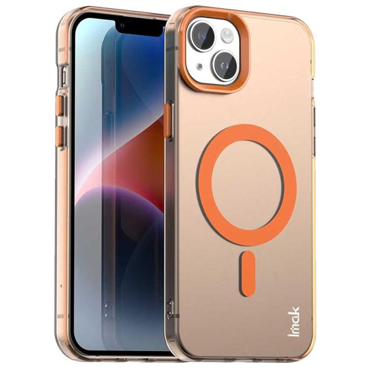 For iPhone 13 / 14 IMAK Candy Series Shockproof MagSafe Phone Case(Orange)