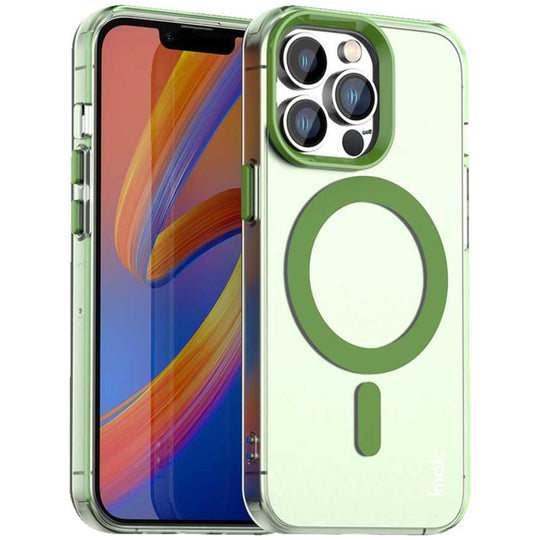 For iPhone 14 Pro Max IMAK Candy Series Shockproof MagSafe Phone Case(Green)