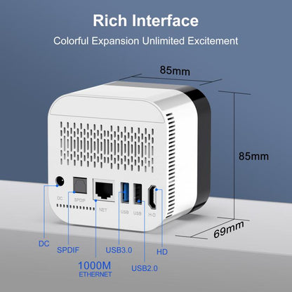 H96Max 8K UHD Android 14 Smart TV Box with Remote Control, 4GB+128GB, Allwinner H728 Octa-Core(US Plug) - Others by buy2fix | Online Shopping UK | buy2fix