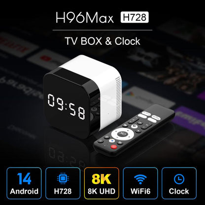 H96Max 8K UHD Android 14 Smart TV Box with Remote Control, 4GB+32GB, Allwinner H728 Octa-Core(US Plug) - Others by buy2fix | Online Shopping UK | buy2fix