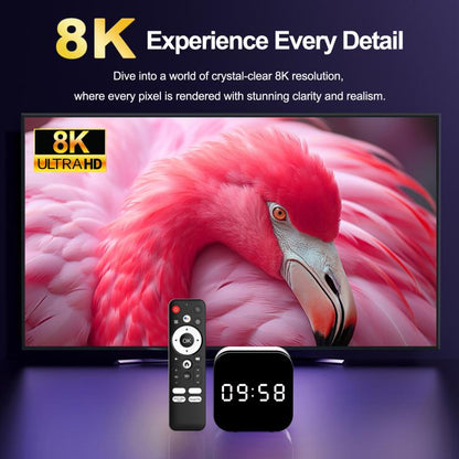 H96Max 8K UHD Android 14 Smart TV Box with Remote Control, 4GB+128GB, Allwinner H728 Octa-Core(EU Plug) - Others by buy2fix | Online Shopping UK | buy2fix