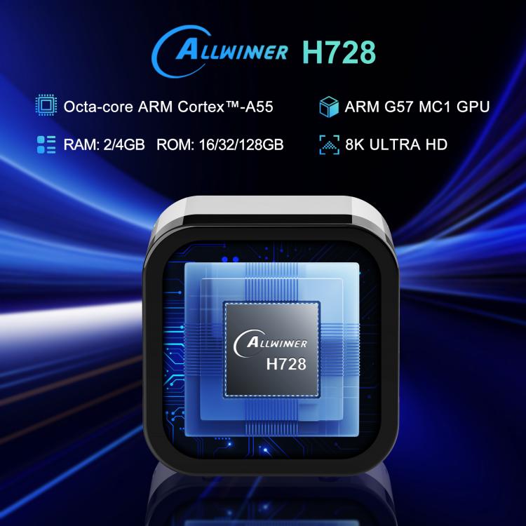 H96Max 8K UHD Android 14 Smart TV Box with Remote Control, 4GB+128GB, Allwinner H728 Octa-Core(US Plug) - Others by buy2fix | Online Shopping UK | buy2fix