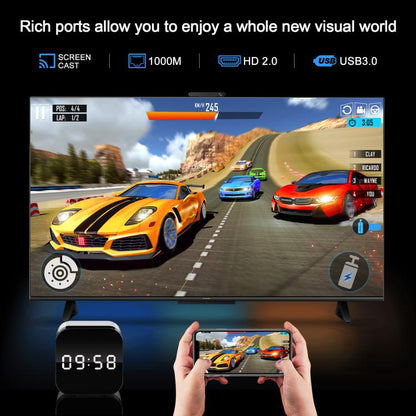 H96Max 8K UHD Android 14 Smart TV Box with Remote Control, 4GB+128GB, Allwinner H728 Octa-Core(UK Plug) - Others by buy2fix | Online Shopping UK | buy2fix