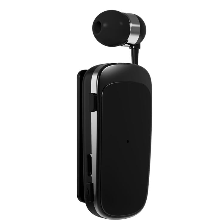 K52 Business Lavalier Retractable Cable Bluetooth Earphone(Black) - Bluetooth Earphone by buy2fix | Online Shopping UK | buy2fix