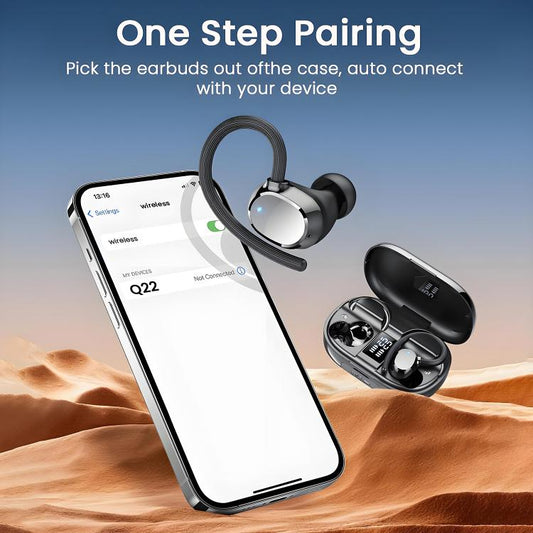 Q22 On Ear In-ear Stereo Noise Reduction Bluetooth Earphone(Black) - Bluetooth Earphone by buy2fix | Online Shopping UK | buy2fix