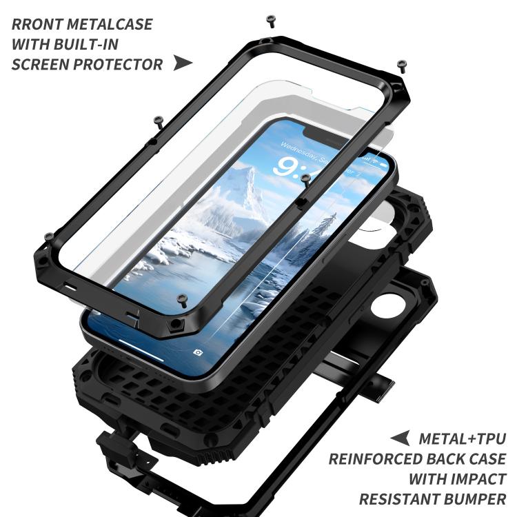 For iPhone 16e IP68 Waterproof Dustproof Shockproof Phone Case(Black) - iPhone 16e Cases by buy2fix | Online Shopping UK | buy2fix