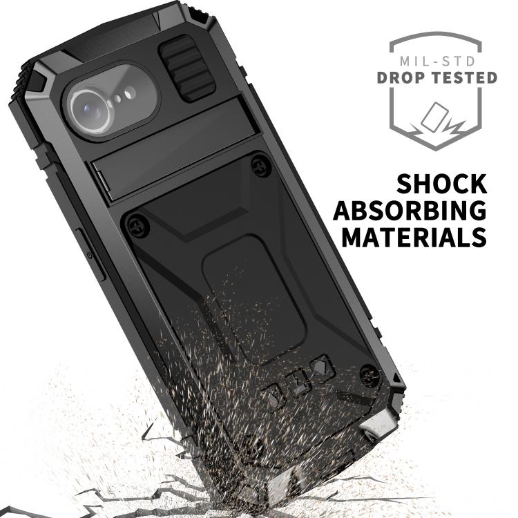 For iPhone 16e IP68 Waterproof Dustproof Shockproof Phone Case(Black) - iPhone 16e Cases by buy2fix | Online Shopping UK | buy2fix