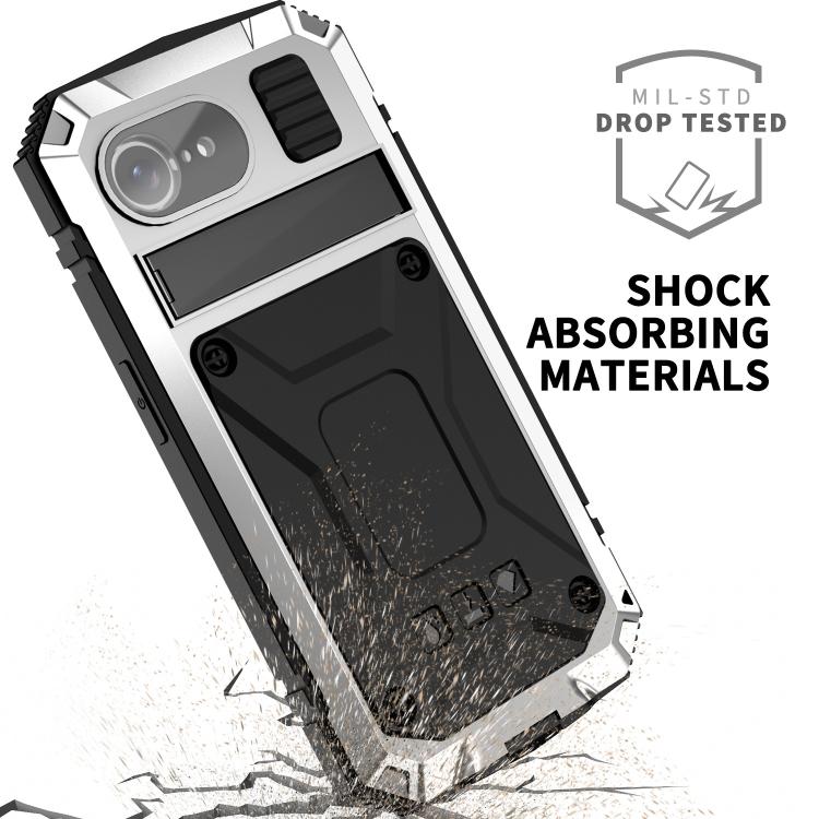 For iPhone 16e IP68 Waterproof Dustproof Shockproof Phone Case(Silver) - iPhone 16e Cases by buy2fix | Online Shopping UK | buy2fix