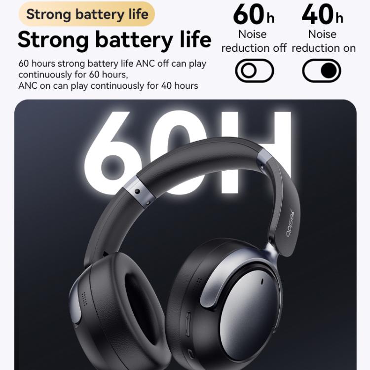 Yesido EP07 Hybrid Dual-feed ANC Noise Reduction Bluetooth Headphones(Black) - Headset & Headphone by Yesido | Online Shopping UK | buy2fix