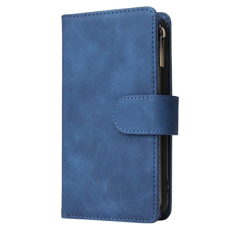For iPhone 16e Multifunctional Multi-Card Wallet Phone Leather Case(Dark Blue) - iPhone 16e Cases by buy2fix | Online Shopping UK | buy2fix