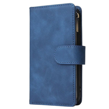 For iPhone 16e Multifunctional Multi-Card Wallet Phone Leather Case(Dark Blue) - iPhone 16e Cases by buy2fix | Online Shopping UK | buy2fix