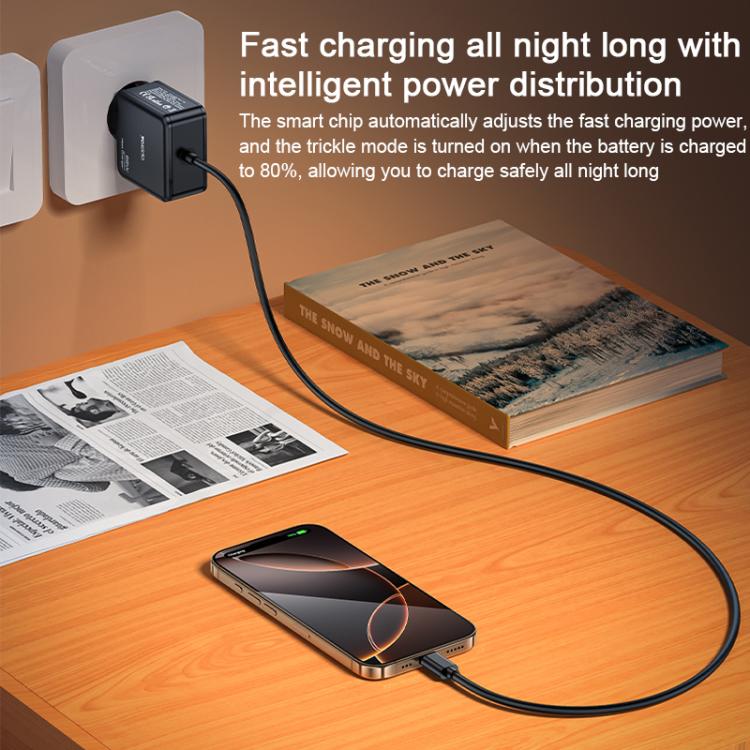 Yesido YC75 PD65W 2m USB-C / Type-C Cable Laptop Charger, EU Plug(Black) - Cable & Adapter by Yesido | Online Shopping UK | buy2fix