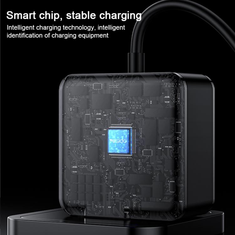 Yesido YC75 PD65W 2m USB-C / Type-C Cable Laptop Charger, EU Plug(Black) - Cable & Adapter by Yesido | Online Shopping UK | buy2fix