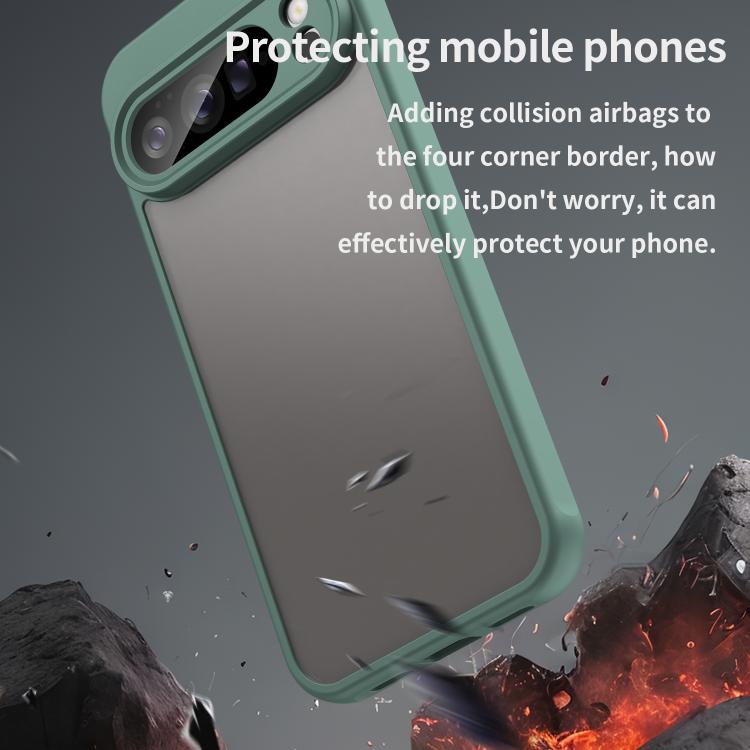 For Google Pixel 10 Pro XL Fan Dun Series TPU Hybrid PC Frosted Phone Case(Green) - Google Cases by buy2fix | Online Shopping UK | buy2fix