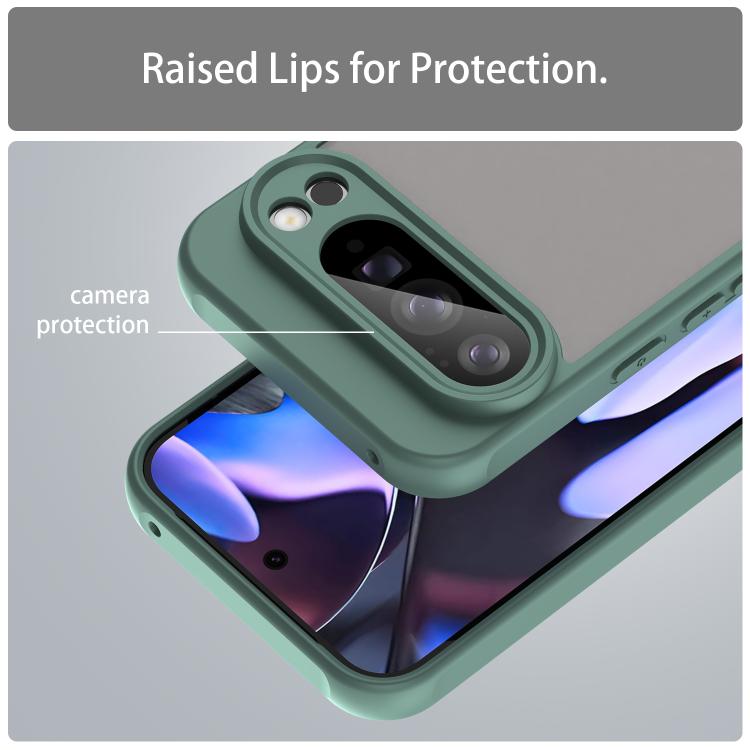 For Google Pixel 10 Pro XL Fan Dun Series TPU Hybrid PC Frosted Phone Case(Green) - Google Cases by buy2fix | Online Shopping UK | buy2fix