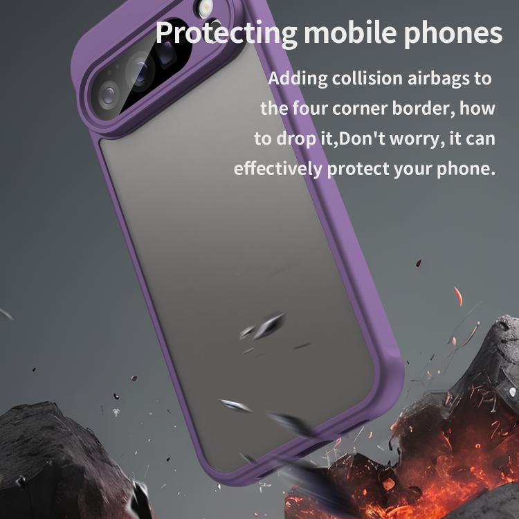 For Google Pixel 10 Pro XL Fan Dun Series TPU Hybrid PC Frosted Phone Case(Purple) - Google Cases by buy2fix | Online Shopping UK | buy2fix