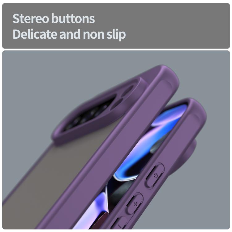 For Google Pixel 10 Pro XL Fan Dun Series TPU Hybrid PC Frosted Phone Case(Purple) - Google Cases by buy2fix | Online Shopping UK | buy2fix