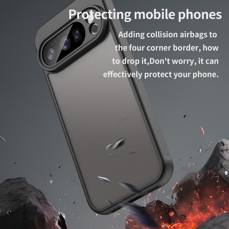 For Google Pixel 10 Pro Fan Dun Series TPU Hybrid PC Frosted Phone Case(Black) - Google Cases by buy2fix | Online Shopping UK | buy2fix