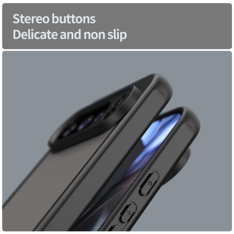 For Google Pixel 10 Pro Fan Dun Series TPU Hybrid PC Frosted Phone Case(Black) - Google Cases by buy2fix | Online Shopping UK | buy2fix