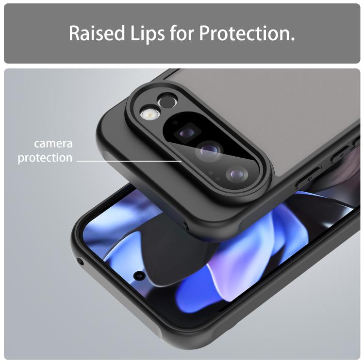 For Google Pixel 10 Pro Fan Dun Series TPU Hybrid PC Frosted Phone Case(Black) - Google Cases by buy2fix | Online Shopping UK | buy2fix