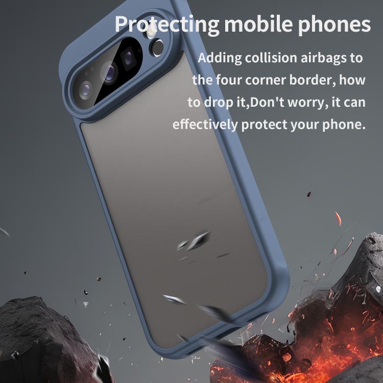 For Google Pixel 10 Pro Fan Dun Series TPU Hybrid PC Frosted Phone Case(Blue) - Google Cases by buy2fix | Online Shopping UK | buy2fix