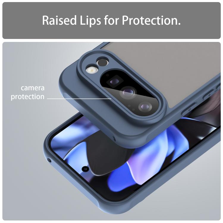 For Google Pixel 10 Pro Fan Dun Series TPU Hybrid PC Frosted Phone Case(Blue) - Google Cases by buy2fix | Online Shopping UK | buy2fix