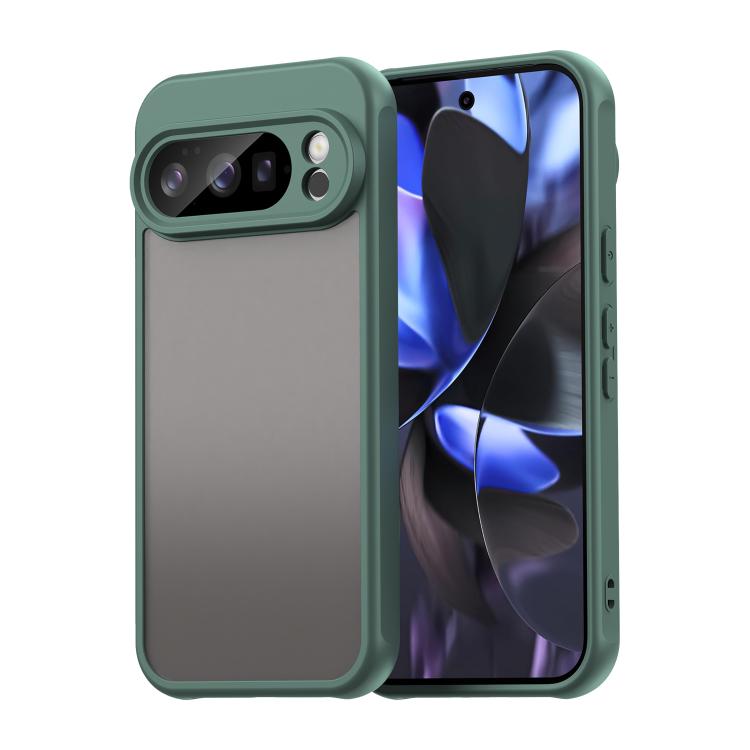 For Google Pixel 10 Pro Fan Dun Series TPU Hybrid PC Frosted Phone Case(Green) - Google Cases by buy2fix | Online Shopping UK | buy2fix