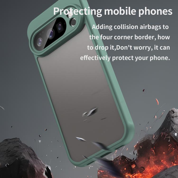 For Google Pixel 10 Pro Fan Dun Series TPU Hybrid PC Frosted Phone Case(Green) - Google Cases by buy2fix | Online Shopping UK | buy2fix