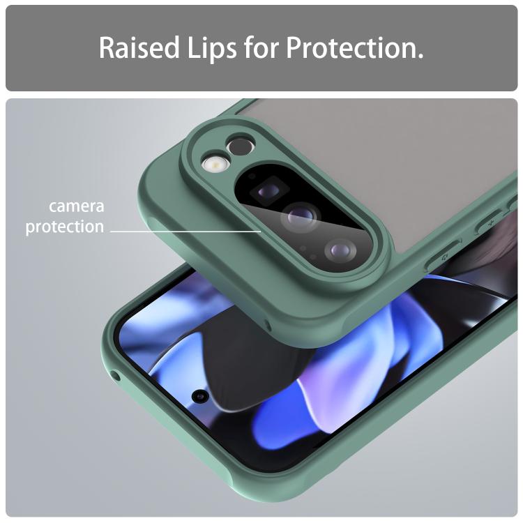 For Google Pixel 10 Pro Fan Dun Series TPU Hybrid PC Frosted Phone Case(Green) - Google Cases by buy2fix | Online Shopping UK | buy2fix